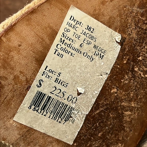 Marc Jacobs Open Toe Ankle Tie Espadrille Wedge Size Eu 40/ US 10 - Picture 6 of 13